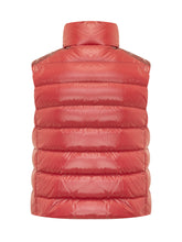 MONCLER - Gilet Frelon con Tasche Applicate - Rosso - LIDIASHOPPING® - Official Website
