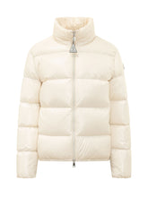 MONCLER - Piumino Abbadia con Collo Alto - Bianco - LIDIASHOPPING® - Official Website