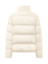 MONCLER - Piumino Abbadia con Collo Alto - Bianco - LIDIASHOPPING® - Official Website