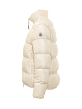 MONCLER - Piumino Abbadia con Collo Alto - Bianco - LIDIASHOPPING® - Official Website