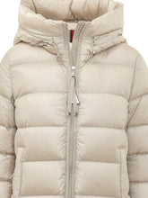 MONCLER - Piumino Lungo Suyenne con Cappuccio - Beige - LIDIASHOPPING® - Official Website