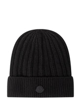 MONCLER - Rib Knit Beanie - Black - LIDIASHOPPING® - Official Website