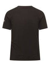 MONCLER - T-shirt Girocollo con Logo Ricamato - Nero - LIDIASHOPPING® - Official Website