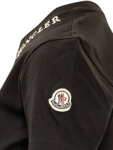 MONCLER - T-shirt Girocollo con Logo Ricamato - Nero - LIDIASHOPPING® - Official Website