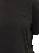 MONCLER - T-shirt con Dettagli Arricciati - Nero - LIDIASHOPPING® - Official Website