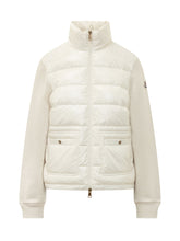 MONCLER - Cardigan Trapuntato con Tasche Applicate - Bianco - LIDIASHOPPING® - Official Website
