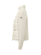 MONCLER - Cardigan Trapuntato con Tasche Applicate - Bianco - LIDIASHOPPING® - Official Website