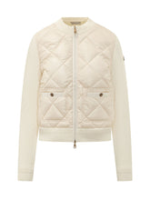 MONCLER - Quilted Cardigan with Patch Pockets - White - LIDIASHOPPING® - Official Website