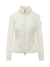 MONCLER - High Neck Padded Cardigan - White - LIDIASHOPPING® - Official Website