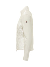 MONCLER - High Neck Padded Cardigan - White - LIDIASHOPPING® - Official Website