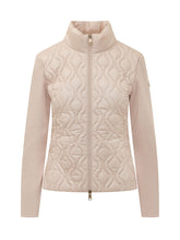 MONCLER - High Neck Padded Cardigan - Pink - LIDIASHOPPING® - Official Website