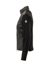 MONCLER - Cardigan Imbottito con Collo Alto - Nero - LIDIASHOPPING® - Official Website