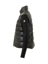 MONCLER - Cardigan con Pannello Trapuntato a Chevron - Nero - LIDIASHOPPING® - Official Website