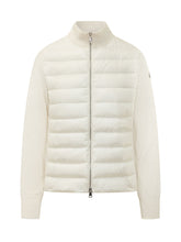 MONCLER - Cardigan Imbottito - Bianco - LIDIASHOPPING® - Official Website