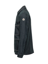 MONCLER - Haderu Shirt Jacket with Patch Pockets - Blue - LIDIASHOPPING® - Official Website