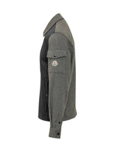 MONCLER - Overshirt con Zip e Motivo Gessato - Nero - LIDIASHOPPING® - Official Website