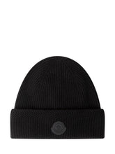 MONCLER - Berretto a Coste - Nero - LIDIASHOPPING® - Official Website