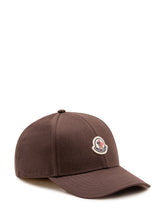 MONCLER - Baseball Cap With Logo - Brown - LIDIASHOPPING® - Official Website