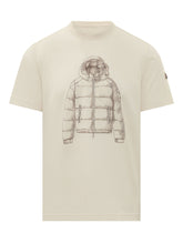 MONCLER - T-shirt con Stampa Grafica - Bianco - LIDIASHOPPING® - Official Website