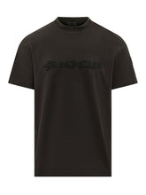 MONCLER - T-shirt con Ricamo Frontale - Nero - LIDIASHOPPING® - Official Website