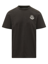 MONCLER - T-shirt con Logo sul Petto - Nero - LIDIASHOPPING® - Official Website