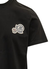 MONCLER - T-shirt con Patch Ricamate - Nero - LIDIASHOPPING® - Official Website