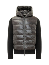 MONCLER - Cardigan con Cappuccio Trapuntato - Nero - LIDIASHOPPING® - Official Website