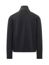 MONCLER - Cardigan con Collo Alto Trapuntato - Blu - LIDIASHOPPING® - Official Website