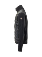MONCLER - Cardigan con Collo Alto Trapuntato - Blu - LIDIASHOPPING® - Official Website