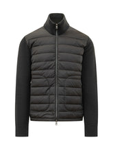 MONCLER - Cardigan con Collo Alto Trapuntato - Nero - LIDIASHOPPING® - Official Website