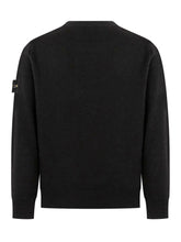 STONE ISLAND KIDS - Crew Neck Sweater - Black - LIDIASHOPPING® - Official Website