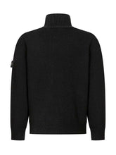 STONE ISLAND KIDS - Cardigan Collo Alto - Nero - LIDIASHOPPING® - Official Website
