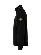 STONE ISLAND KIDS - Cardigan Collo Alto - Nero - LIDIASHOPPING® - Official Website