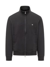 EMPORIO ARMANI - Felpa con Collo Alto e Zip - Nero - LIDIASHOPPING® - Official Website