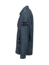 STONE ISLAND - Overshirt con Tasca Applicata - Blu - LIDIASHOPPING® - Official Website