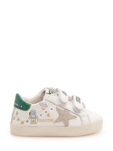 GOLDEN GOOSE KIDS - Baby School Sneaker con Doppio Strap - Bianco - LIDIASHOPPING® - Official Website