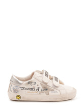 GOLDEN GOOSE KIDS - Old School Sneaker con Doppio Strap - Bianco - LIDIASHOPPING® - Official Website