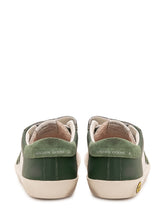 GOLDEN GOOSE KIDS - Old School Leather Sneaker with Applied Star - White - LIDIASHOPPING® - Official Website