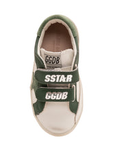 GOLDEN GOOSE KIDS - Old School Leather Sneaker with Applied Star - White - LIDIASHOPPING® - Official Website