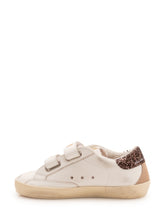 GOLDEN GOOSE KIDS - Old School Leather Sneaker with Animal Pattern - White - LIDIASHOPPING® - Official Website