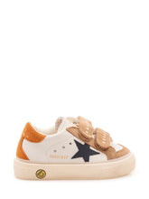 GOLDEN GOOSE KIDS - May School Sneaker con Doppio Strap - Bianco - LIDIASHOPPING® - Official Website