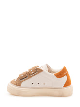 GOLDEN GOOSE KIDS - May School Sneaker con Doppio Strap - Bianco - LIDIASHOPPING® - Official Website