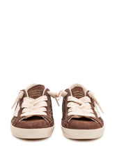 GOLDEN GOOSE KIDS - Super Star Glitter Sneaker with Applied Star - Brown - LIDIASHOPPING® - Official Website