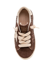 GOLDEN GOOSE KIDS - Super Star Glitter Sneaker with Applied Star - Brown - LIDIASHOPPING® - Official Website