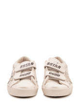 GOLDEN GOOSE KIDS - Old School Sneaker con Scritte Decorative - Bianco - LIDIASHOPPING® - Official Website