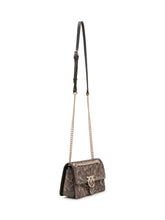 PINKO - Structured mini bag featuring a front flap, decorative bird motif fastening and slim shoulder strap with chain sections. Detailed with a soft textured side appliqué. - Multicolor - LIDIASHOPPING® - Official Website