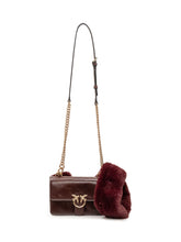PINKO - Borsa Love One Mini con Catena - Rosso - LIDIASHOPPING® - Official Website