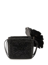 PINKO - Pochette Flower con Strass - Nero - LIDIASHOPPING® - Official Website
