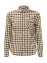 GOLDEN GOOSE KIDS - Journey Boy Checked Shirt - Beige - LIDIASHOPPING® - Official Website