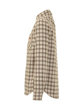 GOLDEN GOOSE KIDS - Journey Boy Checked Shirt - Beige - LIDIASHOPPING® - Official Website
